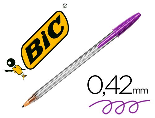 Esferografica bic cristal large fashion roxo ponta 1,6 mm , Bic , 62797 , 3086123270558
